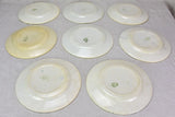 Set of eight blue and white ironstone plates from the early 20th century