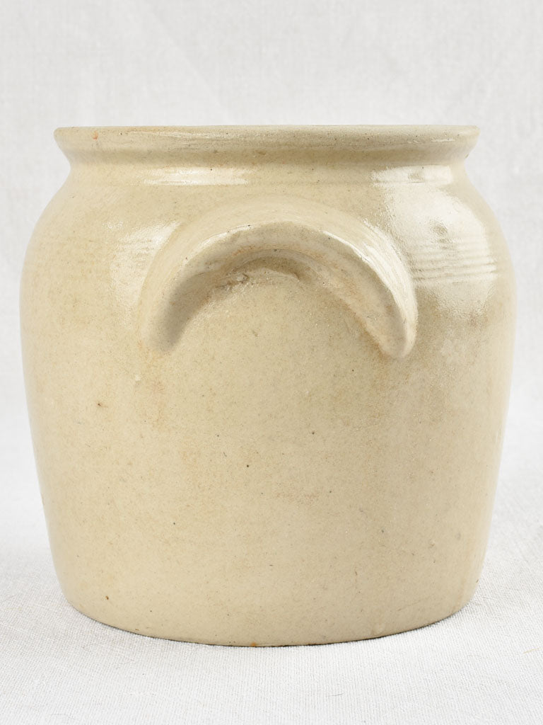 Small earthenware crock pot - gray 7½"