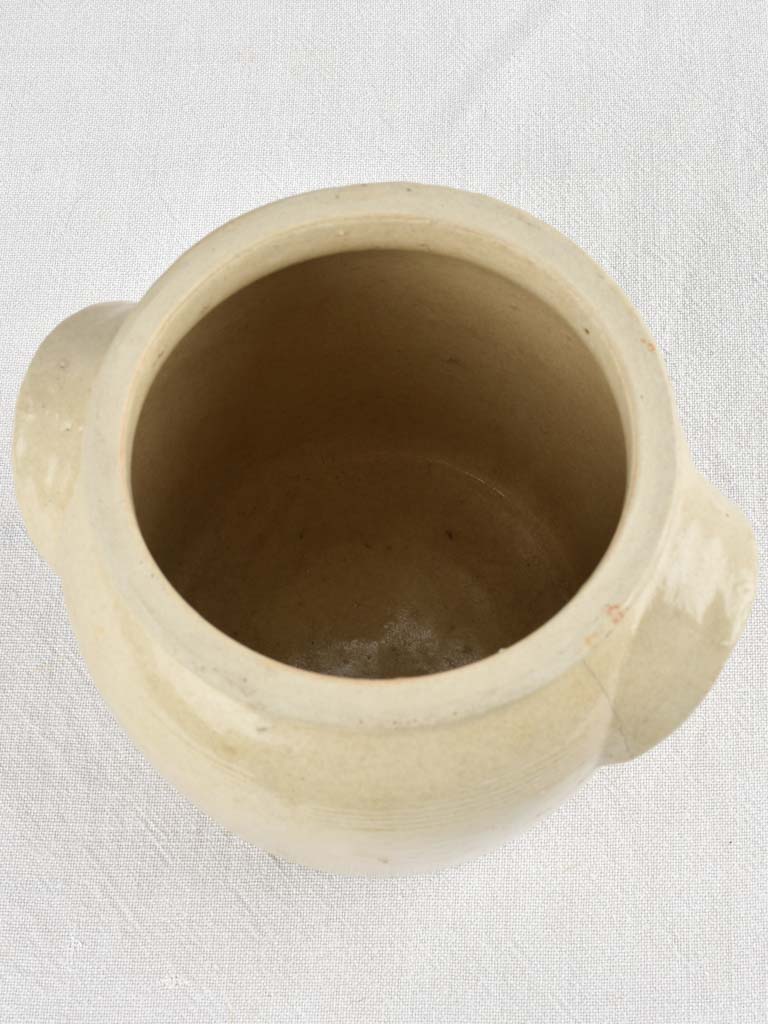 Small earthenware crock pot - gray 7½"