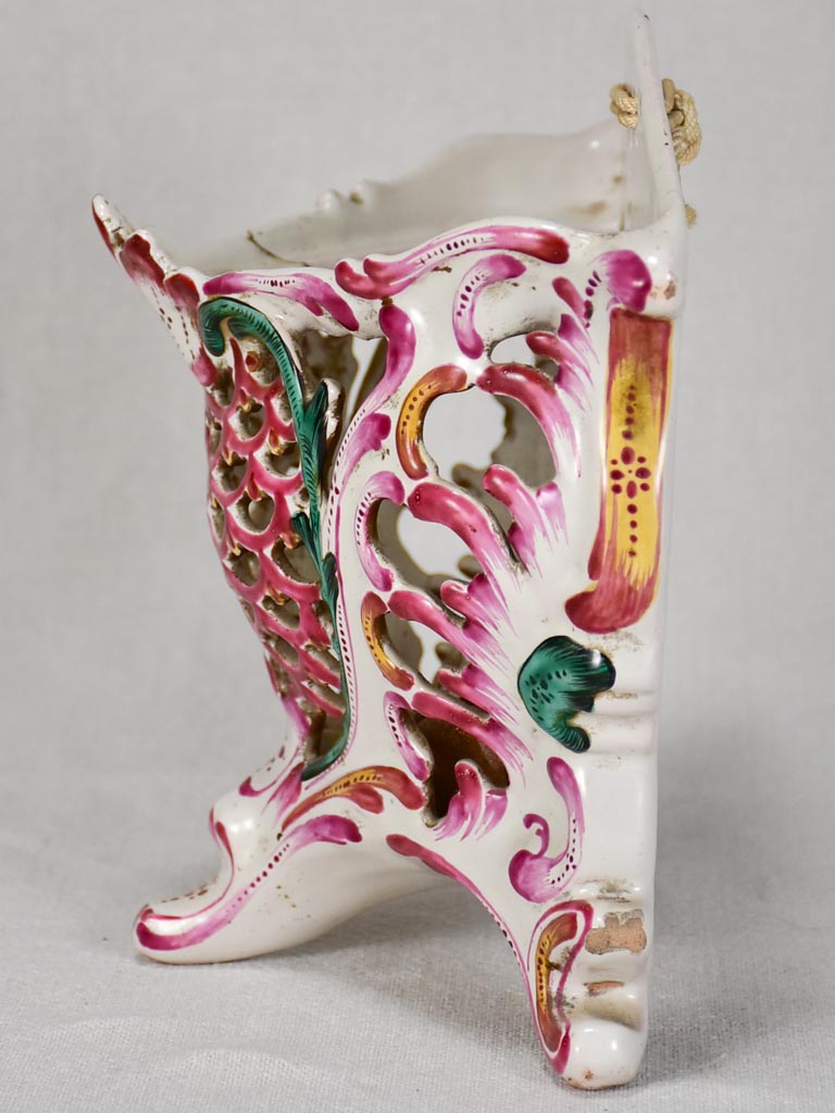 Louis XV 18th century earthenware bouquetière