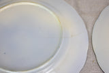 Set of six early twentieth century French faience dessert plates - anthracite blue