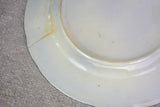 Set of six early twentieth century French faience dessert plates - anthracite blue