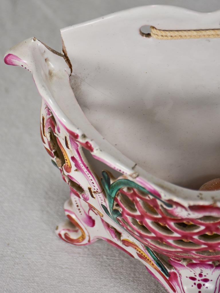 Louis XV 18th century earthenware bouquetière
