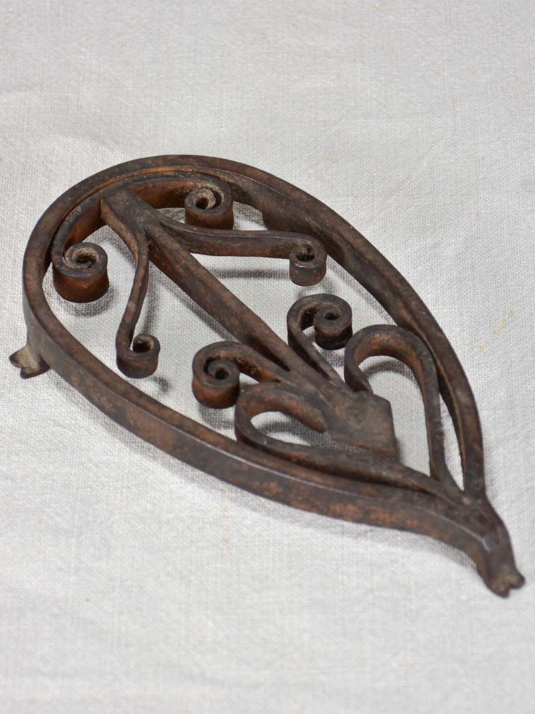 Rare handmade 17th century iron holder
