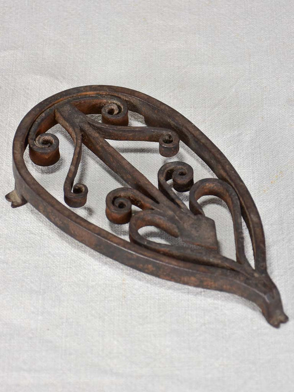 Rare handmade 17th century iron holder
