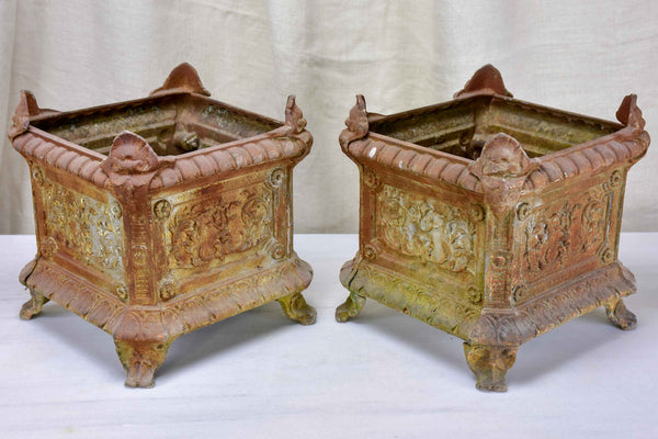 Pair of antique French pot plant stands