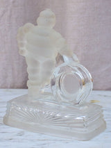 Mid-century glass paperweight, Michelin tyres