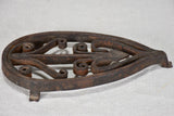 Authentic antique iron holder with details