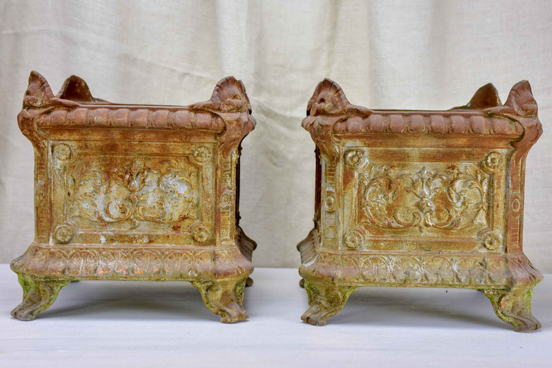 Pair of antique French pot plant stands