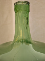 Antique French oval demijohn bottle 1/2 - blue / green