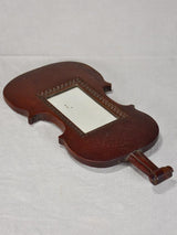 Late 19th-century mirror in the shape of a violin 17¾"