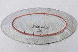 Mid-century handpainted French seafood service - 8 plates 1 platter