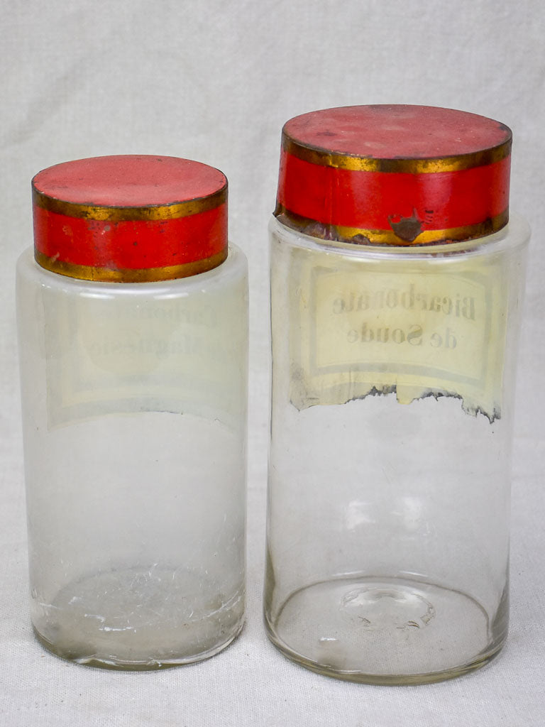 Two 19th Century apothecary glass jars
