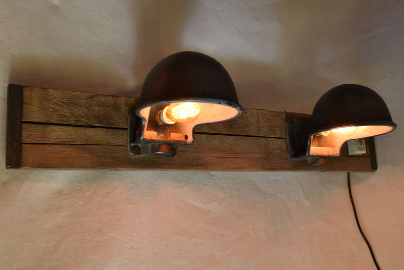 Industrial wall light - salvaged cow's water troughs 47¼"