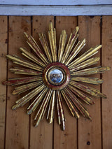 Vintage sunburst mirror – gilt wood