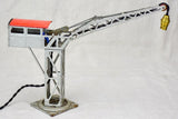 French toy crane lamp from the 1930's - silver