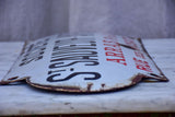 Antique French enamel sign from a factory - St Sauveur Arras