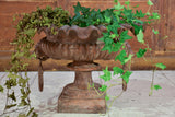 19th century cast iron French garden urn with handles