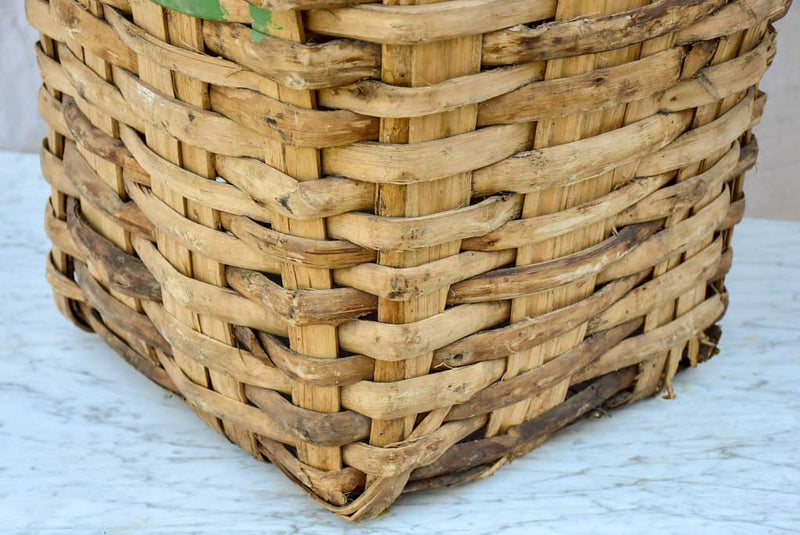 Very large antique French harvest basket