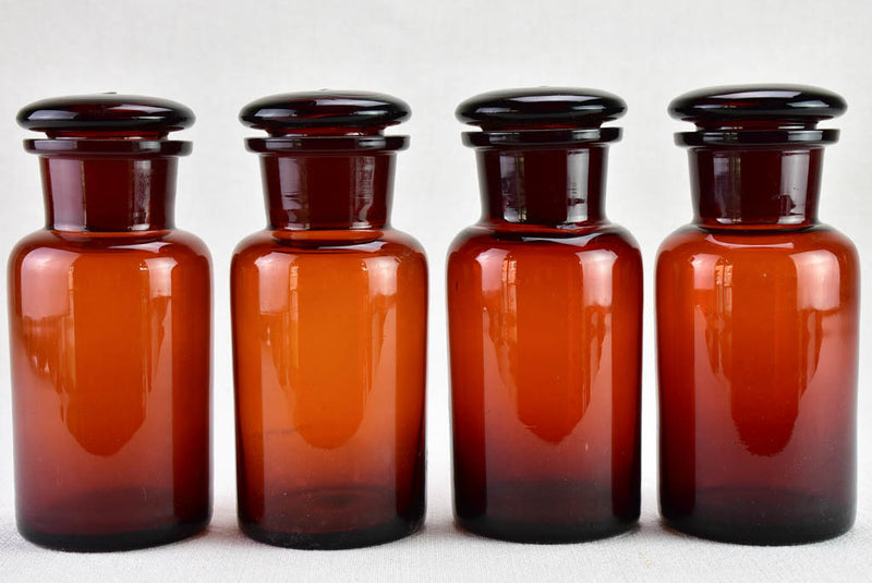 Nineteenth Century Amber Apothecary Jar Collection