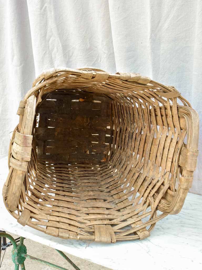 Very large antique French harvest basket
