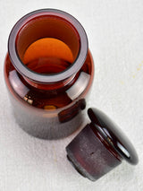 Apothecary Pharmacy Amber Jars with Lids