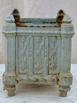 Small antique French cast iron planter