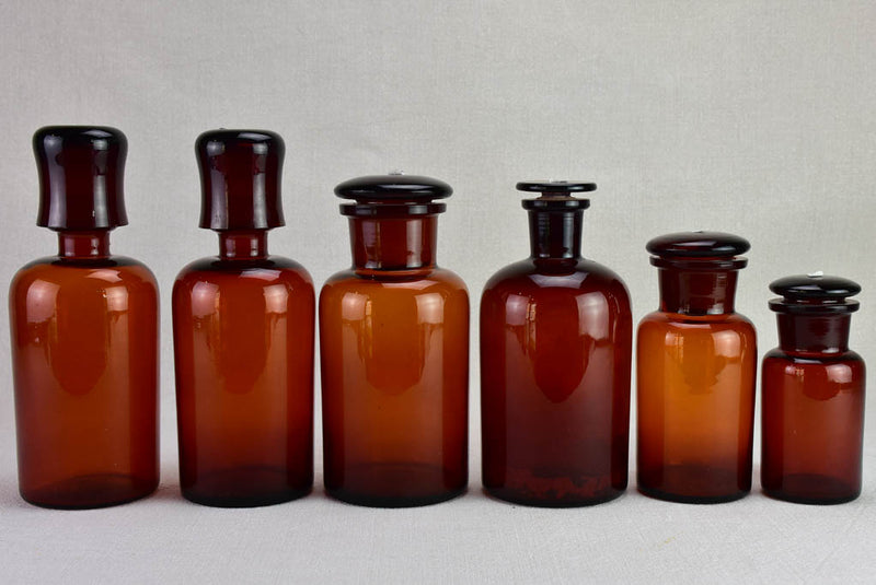 Nineteenth-century amber apothecary jars