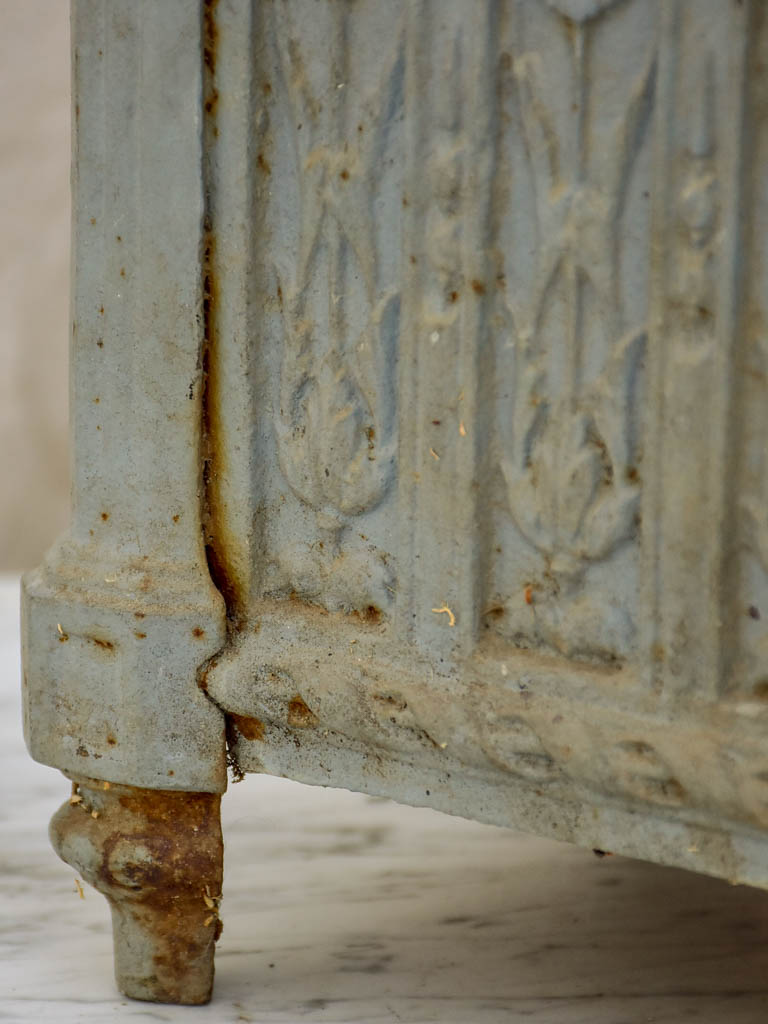 Small antique French cast iron planter