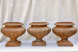 Three early 20th Century cast iron French garden planters