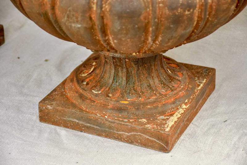 Three early 20th Century cast iron French garden planters