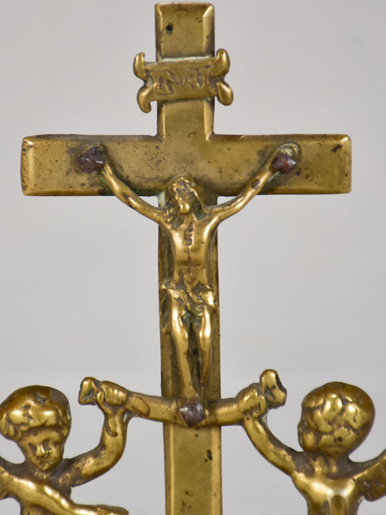 Louis XIV bronze benetier for holy water 6¾"