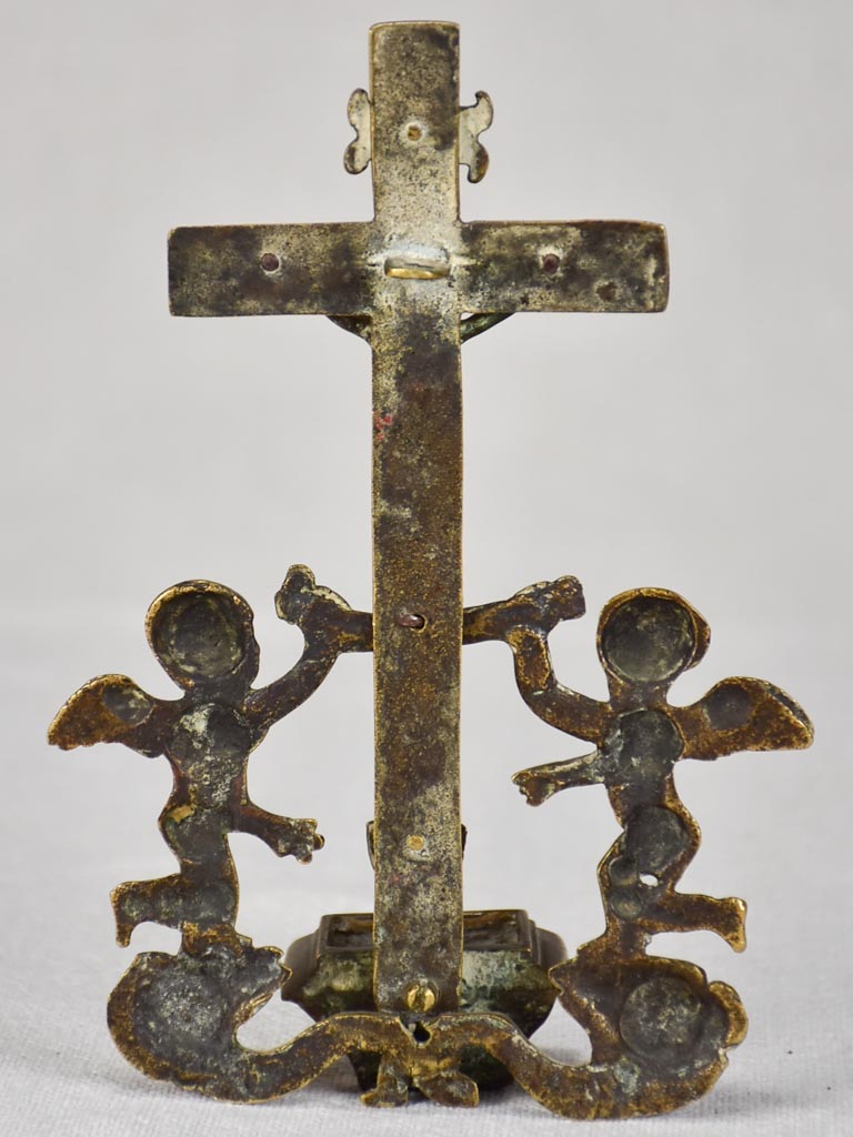 Louis XIV bronze benetier for holy water 6¾"