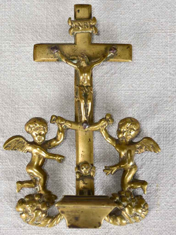 Louis XIV bronze benetier for holy water 6¾"