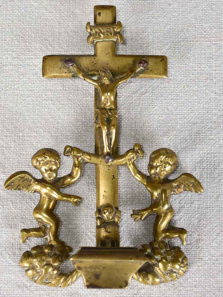 Louis XIV bronze benetier for holy water 6¾"