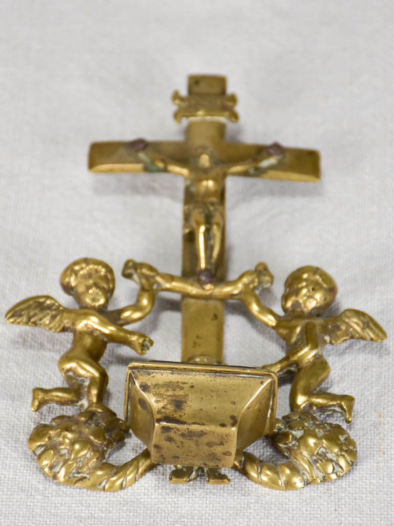 Louis XIV bronze benetier for holy water 6¾"
