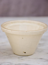 Three white miniature French faience cheese molds
