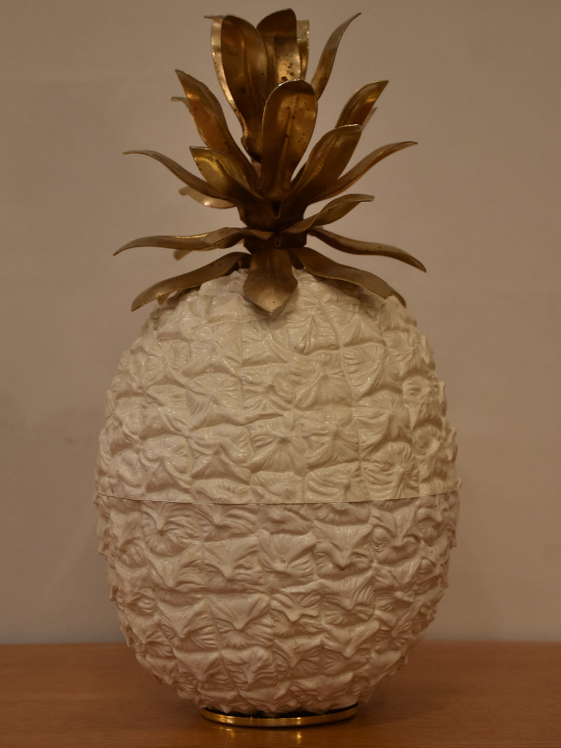 White & gold Michel Dartois pineapple ice-bucket