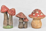 Three vintage mushroom decorations 6¾" - 9½"