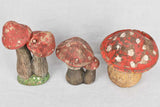 Three vintage mushroom decorations 6¾" - 9½"