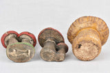 Three vintage mushroom decorations 6¾" - 9½"