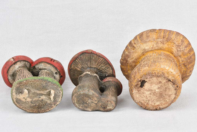 Three vintage mushroom decorations 6¾" - 9½"