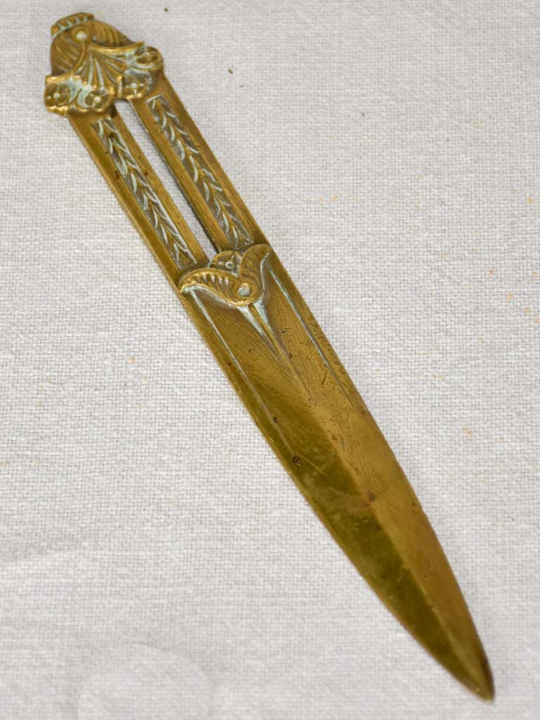 Vintage Bronze Art Deco Letter Opener