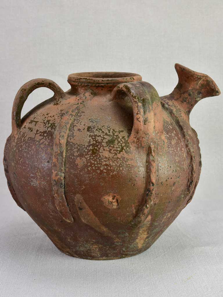 Large walnut oil pitcher from the early twentieth century 11½"