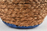 Large demijohn bottle in woven straw basket 15 ¾"