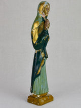 19th Century carved poly-chrome statue of the Virgin Mary 15¾"