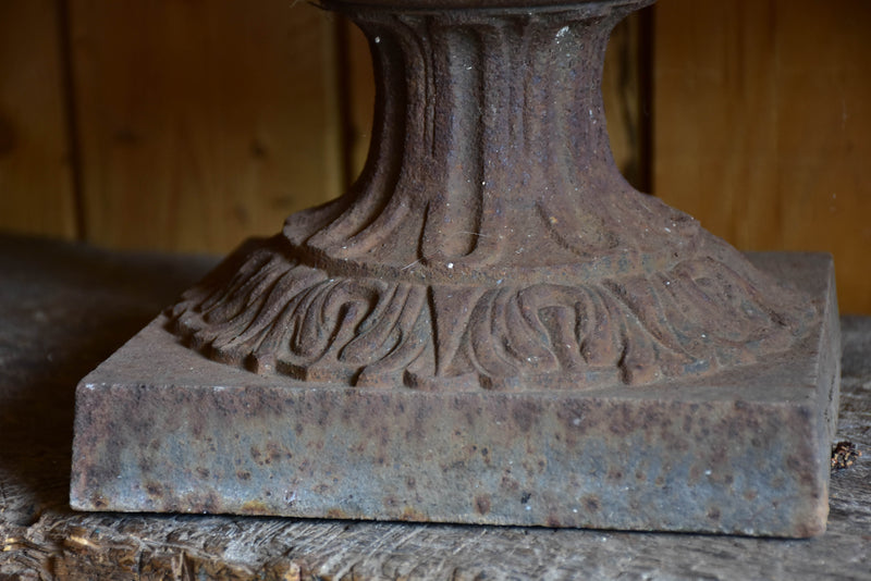 Large cast iron French garden urn – 19th century