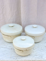 Antique French White Faience Soup Tureens