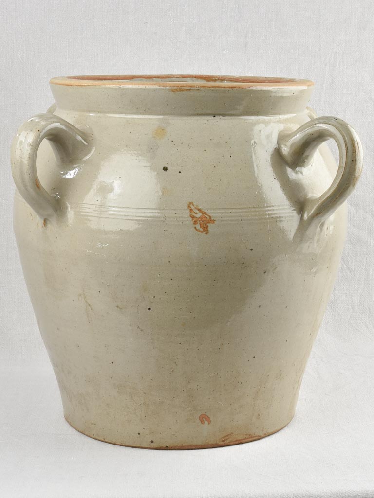 Large Stoneware Pot with lid (4 Handles) 22"