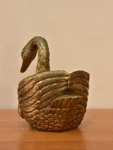 Gold Mauro Manetti Swan ice bucket – 1970’s Florence
